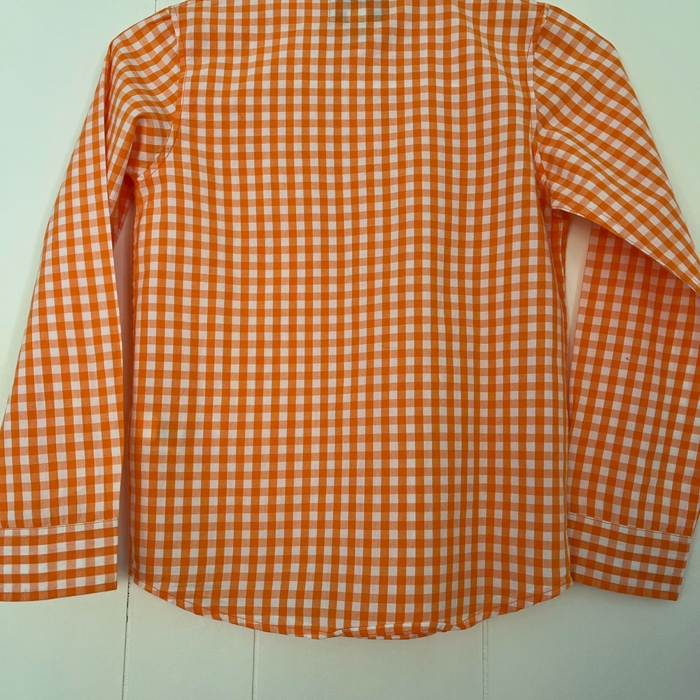 Garb Team University of Tennessee VOLS Orange Gingham Button-down Shirt size 5-6 - Picture 12 of 13